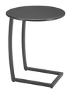 Round Black Metal End Table – 24.2" H