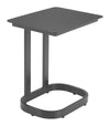Black Powder-Coated Metal End Table for Living Room