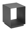 Charcoal Metal Square Side Table – Weather-Resistant