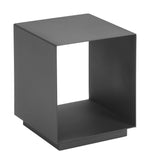 Side Table 16.5" H – Charcoal, Powder-Coated Metal Square Top & Metal Frame by Zuo Modern