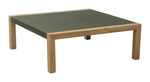 Coffee Table 13"H, Terrazzo & Acacia Wood, Gray, Modern Square Design by Zuo Modern