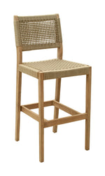 Barstool – 45.3" H, Outdoor Beige Olefin With Acacia Wood Frame By Zuo Modern