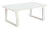 Modern White Coffee Table, Metal for Indoor & Outdoor
