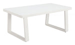 Coffee Table 17.7" H, Metal, White, Modern Rectangular Design by Zuo Modern
