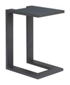 Modern Black Metal Accent Table for Patio or Living Room