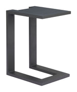 Side Table 24" H – Black, Powder Coated Metal Rectangular Top by Zuo Modern