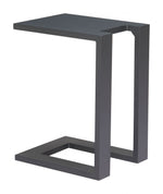 Weather-Resistant Metal End Table for Patio Decor