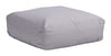 Modern Gray Outdoor Ottoman with Washable Cover