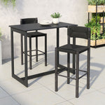 Faux Wood Aluminum Outdoor Bar Stool – Durable & Stylish