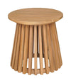 Natural Acacia Wood Round Accent Table