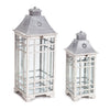 Farmhouse Metal and Wood Lantern Set