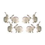 Melrose Distressed Ivory Rabbit Figurine (Set of 2)