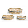 Natural Round Bamboo Tray Set for Home Styling