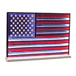EkkoLights American Flag Infinity Light Display, Dual-Sided Patriotic LED Acrylic Decor, Red White Blue 26.3" by Melrose