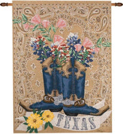 Texas Bluebonnet Tapestry – Woven 26x36 Wall Art for Country Homes