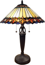Fine Art Lighting Tiffany Stained Glass Table Lamp – Classic Handcrafted Multicolor Accent Light for Home Decor