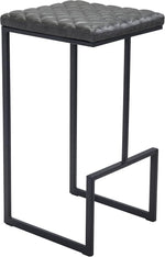 Zuo Modern Backless Gray Barstool For Kitchen Island Seating
