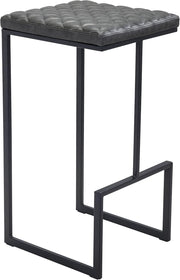 Zuo Modern Backless Gray Barstool For Kitchen Island Seating