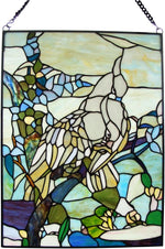 Fine Art Lighting P90 Blue Jay Tiffany Style Window Panel