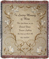 Memorial Home Decor Throw – In Loving Memory of Mom 50x60 inch Tapestry by Manual Woodworkers