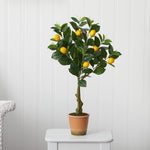 Artificial Lemon Tree in Decorative Planter