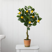 Artificial Lemon Tree in Decorative Planter