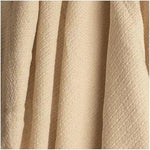 Cozy Cotton Throw Dotted Diamond Pattern – Neutral 46x67" by Manual Woodworkers