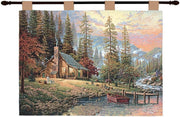 A Peaceful Retreat Tapestry Wall Hanging – 36x26 Nature Scene