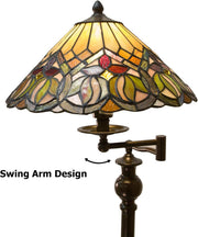Adjustable Floor Lamp – Tiffany Style Stained Glass by Fine Art Lighting