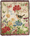 Bloom with Grace Floral Throw – 50x60 Cotton Inspirational Blanket