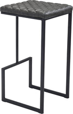 Zuo Modern Gray Bar Height Stool With Durable Steel Frame