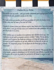 Inspirational Wall Tapestry – Spanish “Footprints” Poem Decor