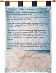 Spanish Footprints Poem Wall Hanging – 26x36 Cotton Tapestry