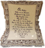 Lord’s Prayer Throw 46X60 inch– Woven 2-Layer Faith Gift in Cotton by Manual Woodworkers