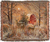 Tranquil Winter Night Tapestry Throw for Rustic Cabin Décor