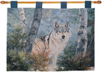 Wall Hanging with Snowy Silence Artwork – 36 x 26 Inch by Manual Woodworkers