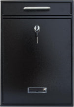 Fine Art Lighting MA36b Wall Mounted Mailbox, Black Orange Peel Grain