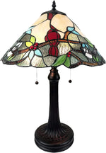 Amora Lighting Tiffany Style 2-Light Cardinal Table Lamp – 24 Inch Tall Handcrafted Stained Glass Shade