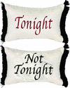 Small Accent Pillow – 12.5x8.5 Modern Reversible Throw Cushion with Witty Text