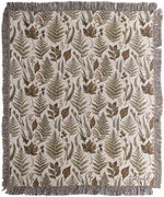 Fall Splendor 50x60 inch Woven Throw – Autumn Leaves Decorative Cotton by Manual Woodworkers