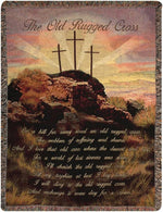 Old Rugged Cross Tapestry Throw 50x60 inch – Religious Home Accent by Manual Woodworkers