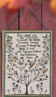Woven Wall Hanging – Serenity Prayer for Home or Office Decor