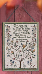 Manual Woodworkers and Weavers Serenity Prayer Wall Hanging, 13 W x 18 L Inches, Woven Inspirational Cotton Decor for Home or Office