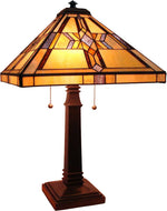 Fine Art Lighting M1618 232 Glass Cuts Tiffany Table Lamp, 16 x 25