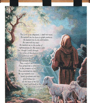 Christian Wall Art – Psalm 23 Cotton Tapestry for Home or Church