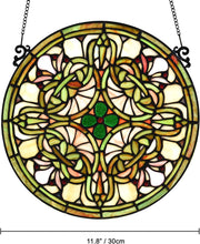 Handcrafted Stained Glass Window Panel – Tree of Life Circle Design