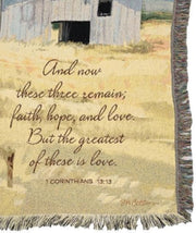 Sheffield Farms with Inspirational Verse 50x60 Inch – Cotton Throw by Manual Woodworkers