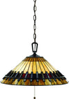 H2053 Tiffany-Style Stained Glass Hanging Lamp