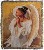 Angel Wings 50x60 inch Cotton Throw for Home Decor by Manual Woodworkers