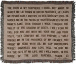 Tapestry Throw – Sepia “The Lord Is My Shepherd” – 50×60 inch in Cotton by Manual Woodworkers